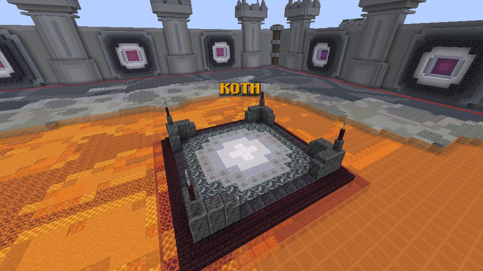 Zona de KOTH rodeada de lava